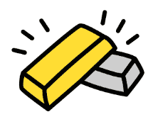 Icon of Gold And Silver Bullion