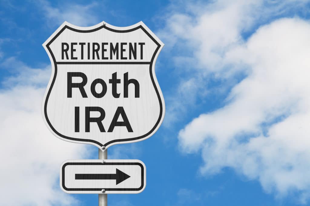 Roth IRA Street Sign