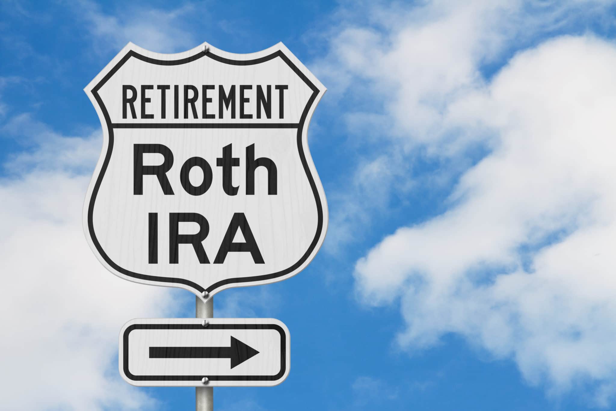 Roth IRA Street Sign